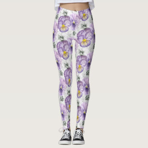 Pansy patroon leggings
