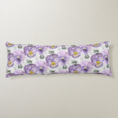 Pansy patroon lichaamskussen (Achterkant)