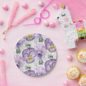 Pansy patroon papieren bordje (Feest)