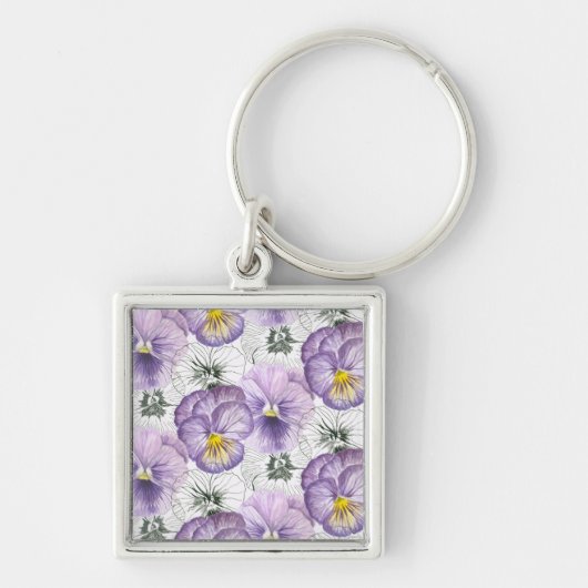 Pansy patroon sleutelhanger (Voorkant)