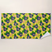 Pansy peint à la main violet sur la serviette de p (Devant)