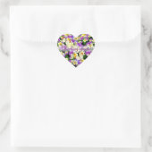 Pansy Perfect Penser de vous Sticker de coeur (Sac)