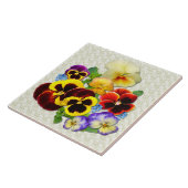 Pansy Posy ~ Ceramic Tile Tegeltje (Zijkant)