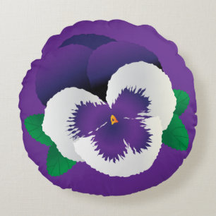 Pansy Round Pillow Rond Kussen