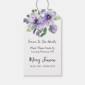 Pansy Seed Packet Memorial Begrafenisgeschenk Labe Cadeaulabel (Voorkant)