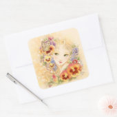 Pansy Square Sticker (Envelop)