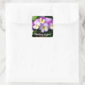 Pansy Thinking of You Vierkante Sticker (Tas)