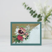 Pansy Tussie-Mussie Briefkaart (Staand voorkant)
