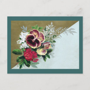 Pansy Tussie-Mussie Briefkaart