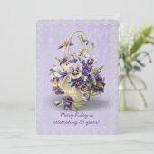 Pansy verjaardagsfeestje kaart (Staand voorkant)