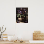 Pansy violet Fleurs Art Imprimer Poster (Cuisine)