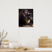 Pansy violet Fleurs Art Imprimer Poster (Cuisine)