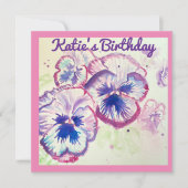 Pansy Viooltjes Paarse Bloem Bloemrijk Roze (Voorkant)