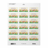 Pansy Waterverf Flowers Rainbow-kleuren Etiket (Full Sheet)