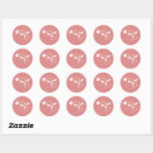 Pansy zodiab. ronde sticker (Vel)