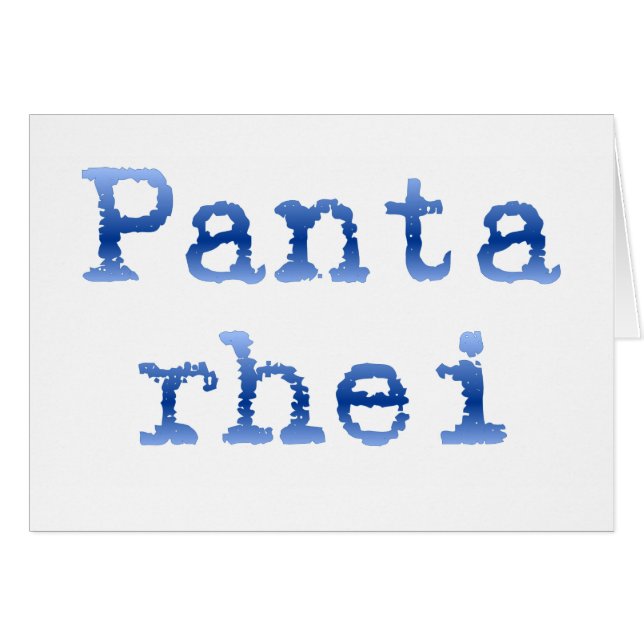 Panta rhei "Tout coule" (Devant horizontal)