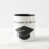 "Pantalon coquin dans la pièce" Mug à deux tons
