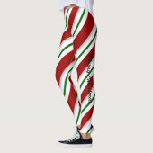 Pantalon de Noël Pepperment Candy Stripe Leggings  (Gauche)