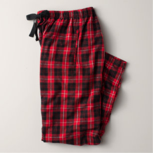 Pantalon de pyjama féminin en rouge et noir