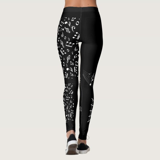 Pantalon legging notes musicales (Dos)
