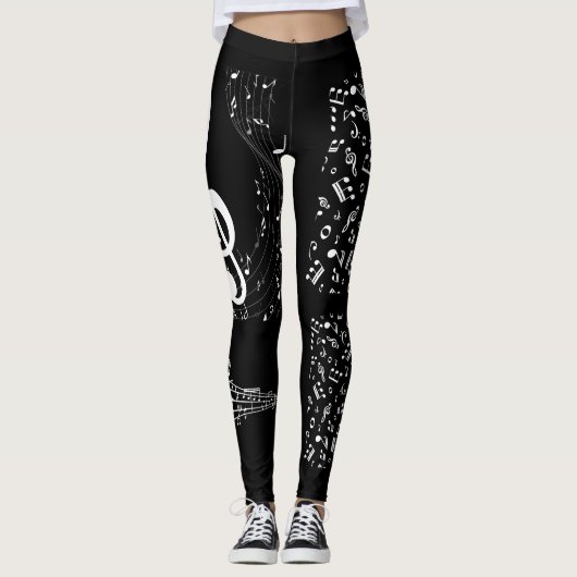 Pantalon legging notes musicales (Devant)