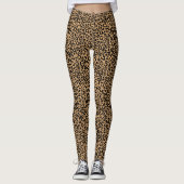 Pantalon leggings léopard rétro rockabilly pour fe (Devant)