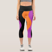 Pantalons de yoga rayés Pantalons violets Leggings (Recto)