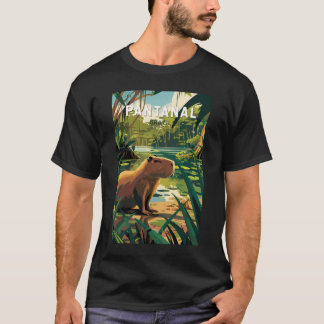 Pantanal Brazil Capybara Travel Art Vintage T-shirt