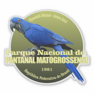 Pantanal Matogrossense NP (macaw) WT Sticker