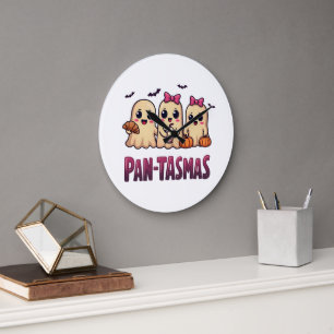 Pantasmas Funny Ghost Groovy Retro Halloween Grote Klok
