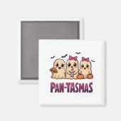 Pantasmas Funny Ghost Groovy Retro Halloween Magneet (Voorkant / Achterkant)