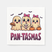 Pantasmas Funny Ghost Groovy Retro Halloween Servet (Voorkant)