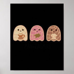 Pantasmas Ghost Halloween Pan Dulce Mexicaanse Pan Poster