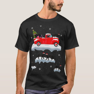 Panter Driving kerstboom Red Truck Panther C T-shirt