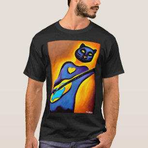 Panter Gitaar Wild Dier Muzikant Roofdier Kat T-shirt