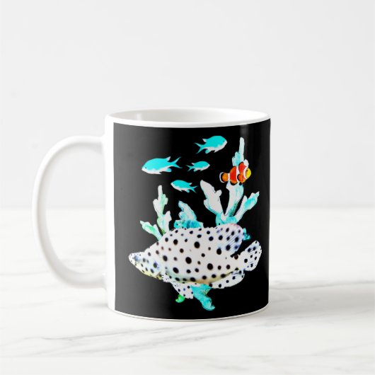 Panter Grouper Clown Vis Zoutwater Tropische Aqua Koffiemok (Links)