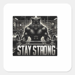 Panter Gym Vierkante Sticker