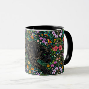 Panter op de loer Surrealistische jungle Mok