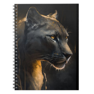 Panter Portret Dierlijke Natuur Wildlife Schilderi Notitieboek