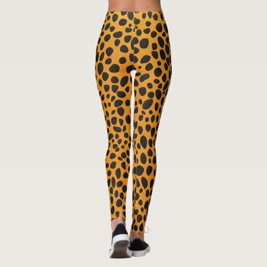 Panter Spots Dierlijke Huidpatroon Leggings (Achterkant)