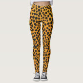 Panter Spots Dierlijke Huidpatroon Leggings (Voorkant)