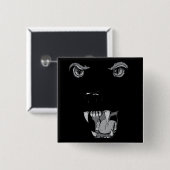 Panter Vierkante Button 5,1 Cm (Voorkant /achterkant)