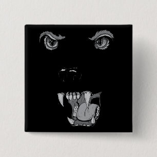 Panter Vierkante Button 5,1 Cm
