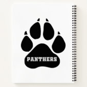 Panters Word Cloud 8.5" x 11" spiraal Notitieboek (Achterkant)