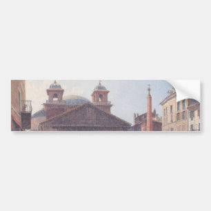 Pantheon en Piazza della Rotonda in Rome, Italië Bumpersticker
