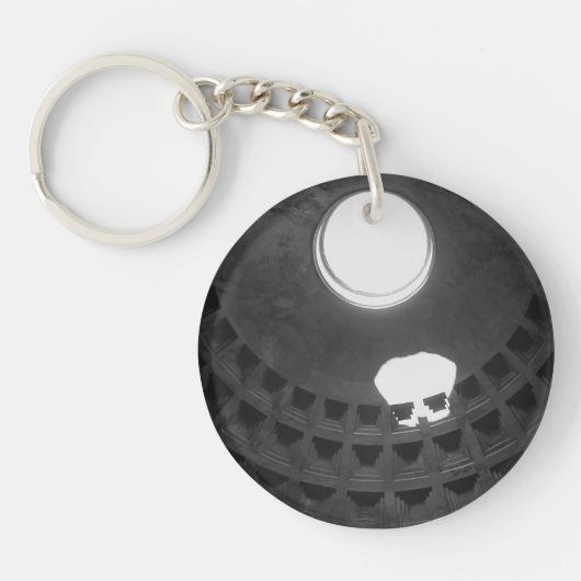 Pantheon Light Skull Rome Italië met handschrift Sleutelhanger (Voorkant)