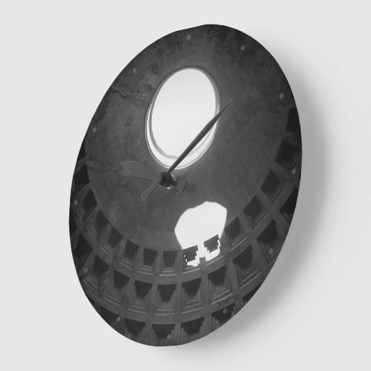 Pantheon Light Skull Rome Italië Zwart-wit Grote Klok (Hoek)