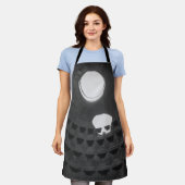 Pantheon Light Skull Rome Italië Zwart-wit Schort (Gedragen)