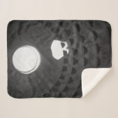 Pantheon Light Skull Rome Italië Zwart-wit Sherpa Deken (Voorkant (horizontaal))