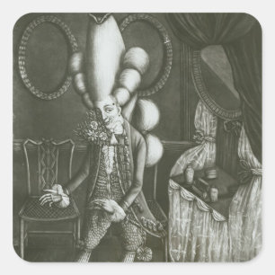 Pantheon Macaroni, 1773 Vierkante Sticker